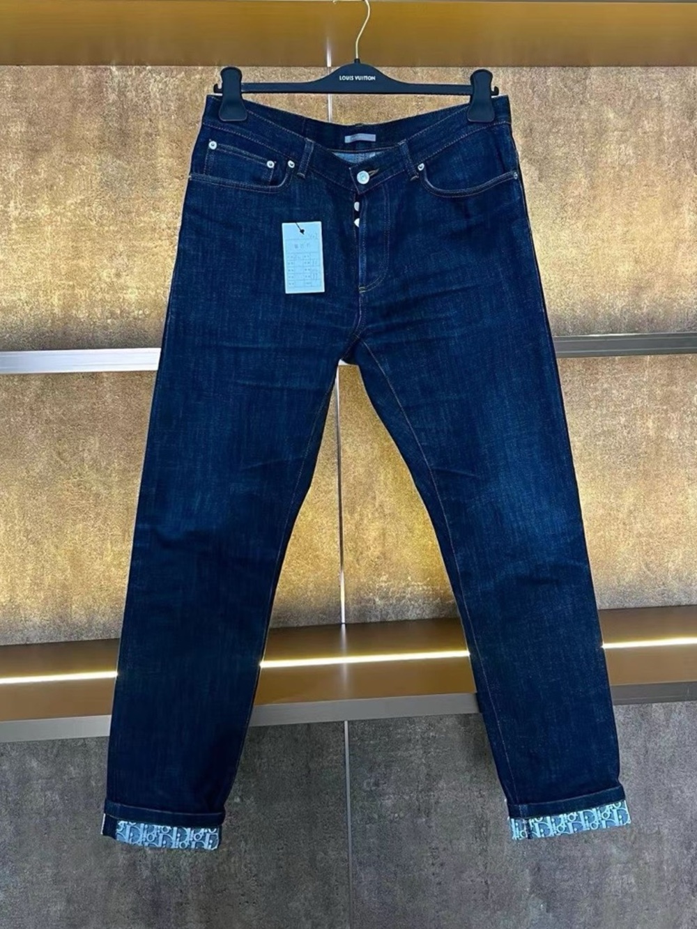 🚩steal Dior Men's Deep Indigo Straight Jeans
